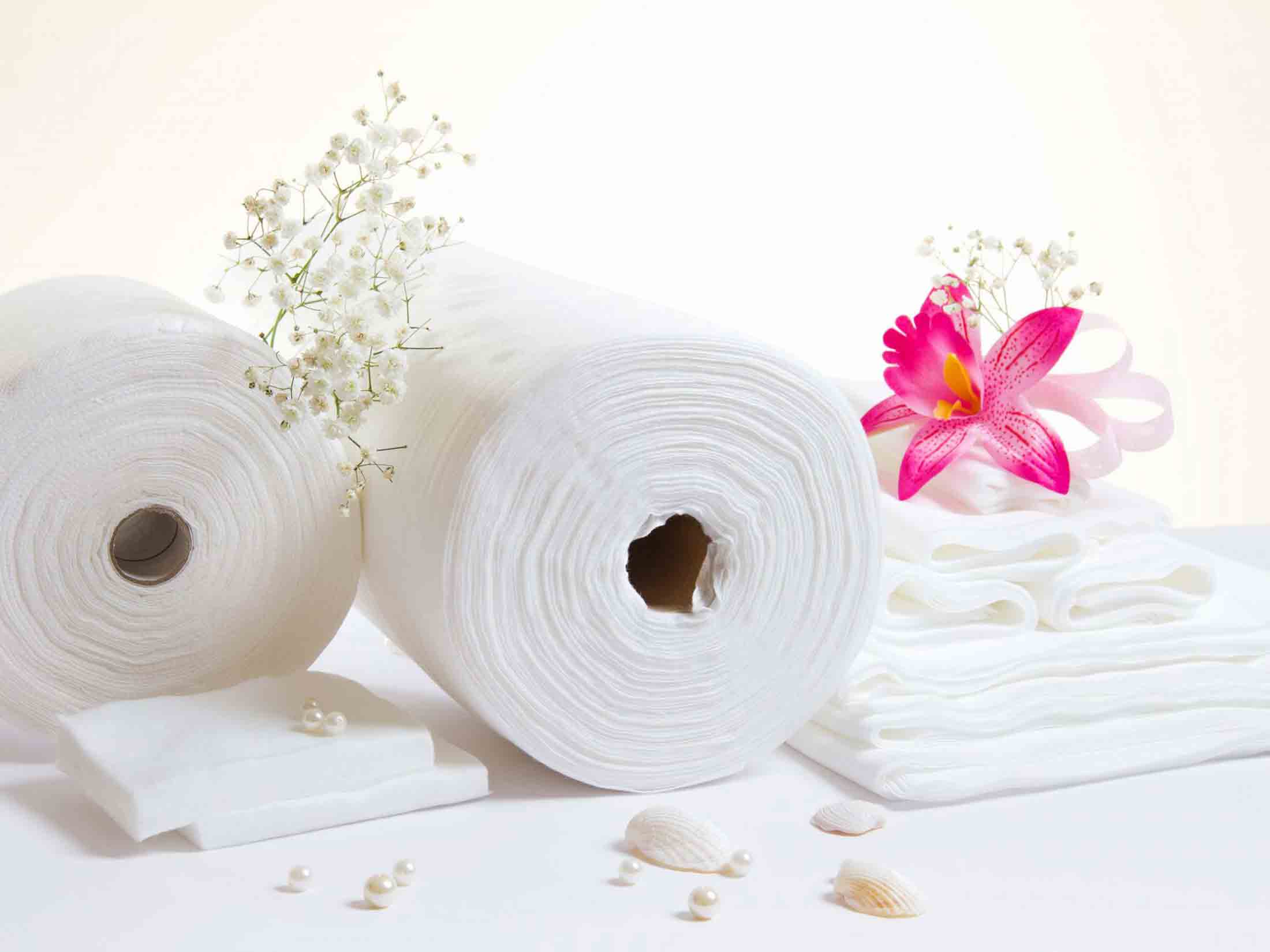 verdant solutions non woven fabric on white background